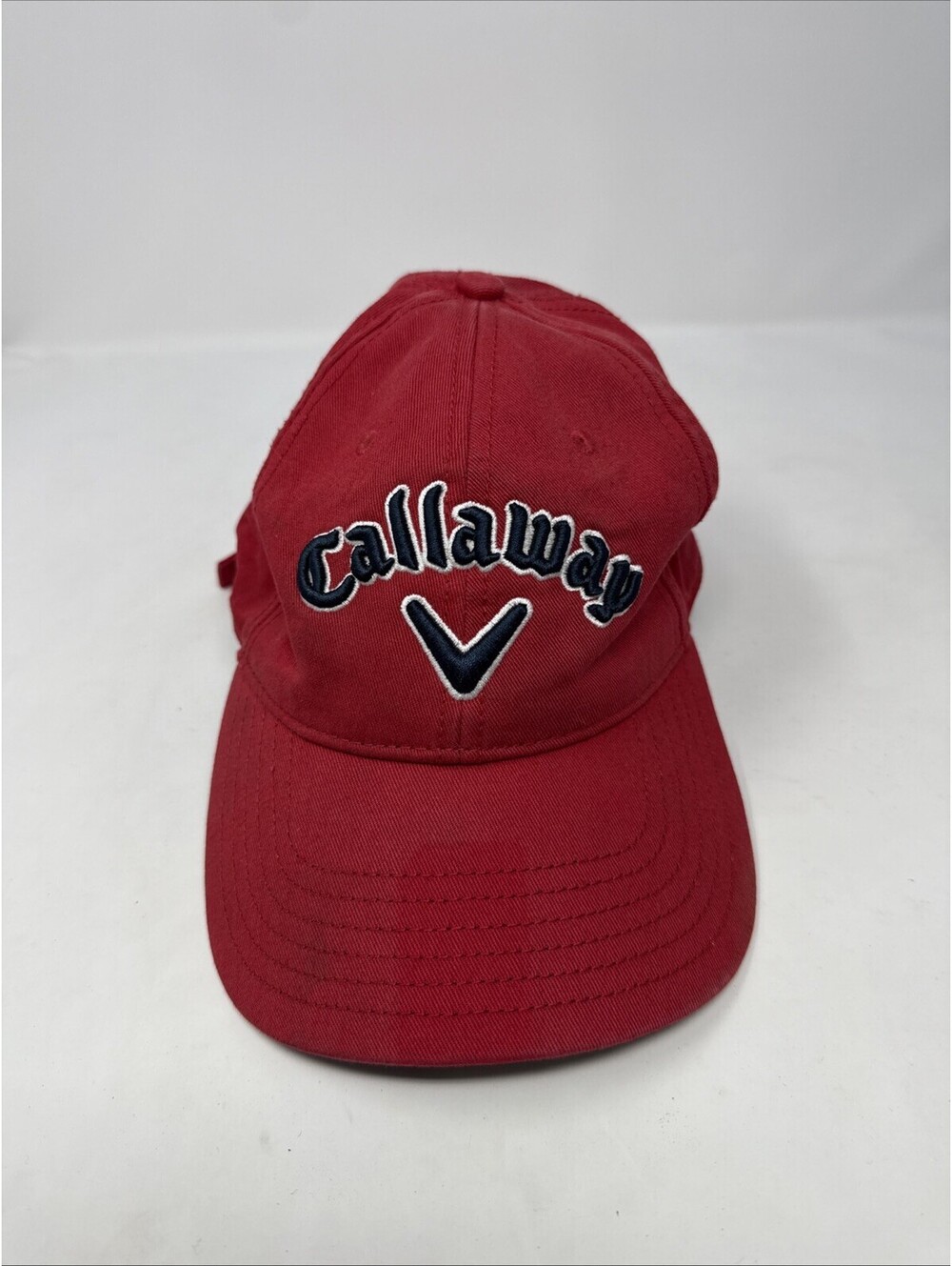 Callaway Hat Cap Strap Back Red Gray Golfer Golf Adjustable Lightweight Mens